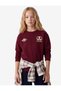 Three-Thread Ribbed Long Sleeve Crew Neck Teddy Bear Printed Sweatshirt - 2