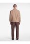 Pocketed Zippered Cotton Buttoned Stand Collar Gabardine Shirt Jacket - 3