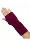 Unisex Wrist Fingerless Fleece Gloves Purple