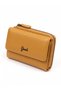 2754 Black detail Genuine leather Women's wallet card holder clutch YELLOW - 3