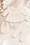 Baby Girl Scalloped 5-Piece Hospital Discharge Set Newborn 0-3 Months 100% Cotton 5-Piece