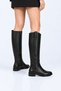 Laceless Zippered Genuine Leather XL Wide Conch Riding Boots 334-3952-05 Women's Boots - 4