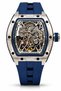 Phantom Skeleton Automatic Watch for Men – Luxury Open Skeleton Dial, Blue Silicone Strap,