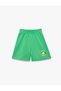 Lemon Printed Cotton Shorts with Elastic Waistband