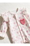 Baby Girl Tulle Jumpsuit with Heart and Booties - 2
