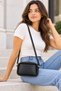 Original Women's Corded Black Crossbody Adjustable Strap Zippered Single Compartment Arm and Shoulder Bag - 2