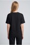 Women's Black Paradise Leopard Women's Short Sleeve Relax Fit Relax Fit Regular T-Shirt - 3