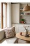 Kitchen Cafe Themed Ceramic Patterned 2-Piece Double-Sided Cushion Cover 43X43 Liquid Repellent Stain Resistant