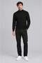 Men's Black Half Turtleneck Standard Regular Fit Acrylic Blend Knitwear Sweater