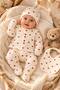Newborn Baby Girl Ribbed 100% Cotton Gift 5-Piece Set - Heart Pattern Hospital Release (Boxed) - 2