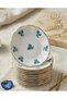 Porcelain Gülri̇z Blue 12 Pieces 11 cm Tea Plate