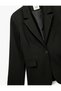 Slim Fit Pocket Long Sleeve Blazer Jacket - 5