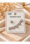 316 L Stainless Steel Ball Earring Set |   6-Piece Ball Earrings |   Silver Color Steel Earring - 4