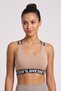 Light Brown Cotton Love Elastic Cross Strap Padded Women's Bustier