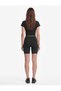Slim Fit Short Sleeve Crew Neck Crop Sports T-Shirt with Stitching Detail - 4
