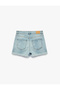 Cotton High Waist Slim Fit Double Leg Mini Denim Shorts - 6