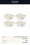 4-Piece Storage Container 500 ml with Lid Refrigerator Freezer Microwave Compatible Transparent White Lid - 7