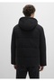 M0110211 Hooded Inflatable Coat Men's Coat Black - 4