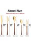 20-Piece Stainless Steel Flatware Set, Wood Handle Silverware for 4, Dishwasher Safe Gold - 4