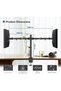 Dual Monitor Desk Mount,13-27 Inch,VESA 75x75/100x100,Full Motion Adjustable Stand,Heavy Duty Steel Arms,C-Clamp and Grommet Base,Cable Management,Black - 5