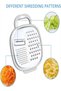 Cheese Grater with Container and Lid,Stainless Steel Kitchen Grater for Vegetables,Ginger,and Cheese,Includes Ceramic Peeler - 3