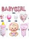 Baby Shower Decorations Pink, Girl Balloon Set with Foil Banner & Confetti Balloons - 2