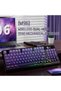 Gaming Keyboard, M96 Wireless, 94 Keys PBT Keycaps, RGB Backlit, Bluetooth & 2.4ghz Dual Mode, Smart Display & Volume Knob, 3000mah, Purple - 2