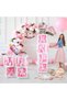 Baby Shower Decorations Pink, Girl Balloon Set with Foil Banner & Confetti Balloons
