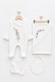 Baby Girl 100% Cotton Natural Flower Embroidered Lace Detailed 3-Piece Hospital Exit Set Stl7078 - 2