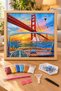 Diamond Painting Puzzle Kit, Golden Gate Bridge and Balloons 50X65 cm Mosaic