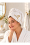 Stylish and Comfortable Bath Cap, 100% Cotton, Soft, Triga Mayer Velvet White Cap, Thermal and Hammam Cap