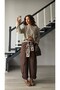 Bitter brown shirt with cargo pants accessory
