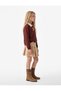 Teddy Bear Embroidered Long-Sleeve Brushed Polo Collar Sweatshirt
