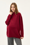 Maternity High Neck Knit Sweater (Bordo)