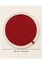 Christmas Concept Red Cream Round Platter / Stitched American Serving Dish / Christmas Table Decoration - 6