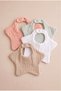 4-Piece Stars 100% Cotton Organic 8-Layer Muslin Baby Drool Bib / Feeding Bib / Nickel Free