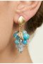Natural Blue Quartz Stone Special Design Cluster Earrings