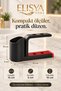 Toothbrush Holder Toothpaste Dispenser Organizer 2 Compartments Bathroom Organizer Brush Stand - 3