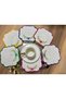 Cocktail Napkins 6 Pieces Linen Canvas Embroidered SPECIAL STAIN RESISTANT FABRIC - 3