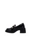 26101012R Patent Leather Women's Heeled Loafer Black - 4