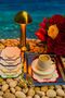 Cocktail Napkins 6 Pieces Linen Canvas Embroidered SPECIAL STAIN RESISTANT FABRIC - 4
