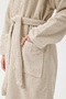Şalyaka Bathrobe Beige 100% Cotton Unisex Ideal for Spa Women/Men - 4