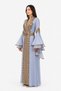Women's Long Caftan with Hand Embellishments and Shiny Stones Work Butterfly Sleeves - 2