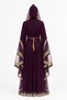Women's Long Caftan with Shiny Stones and Chiffon Two Piece Caftan - 4