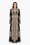Women's Long Caftan with Embroidery Two Piece Set