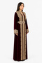 Women's Long Caftan with Shiny Stones and Pearl Work - 3