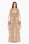 Women's Long Shiny Stone Detailed Two-Piece Kaftan