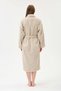 Şalyaka Bathrobe Beige 100% Cotton Unisex Ideal for Spa Women/Men - 3