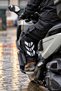 100% Water Windproof Reflective Detachable Extra Fiber Lining Reinforced Biker Raincoat Pants - 4