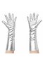 قفازات فاخرة من الساتان باللون الفضي من PlentifulSilver بطول 40 سم - 2